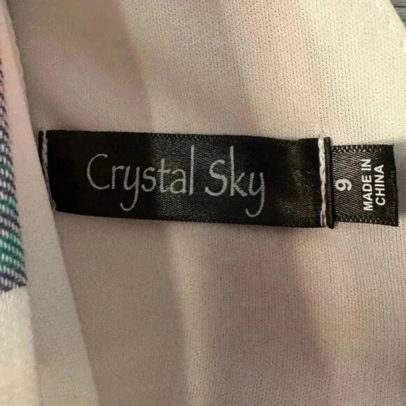 CRYSTAL SKY HI LO SHORTS & SKIRT ONE PIECE HALTER ROMPER Stripped SLEEVELESS - Picture 2 of 14